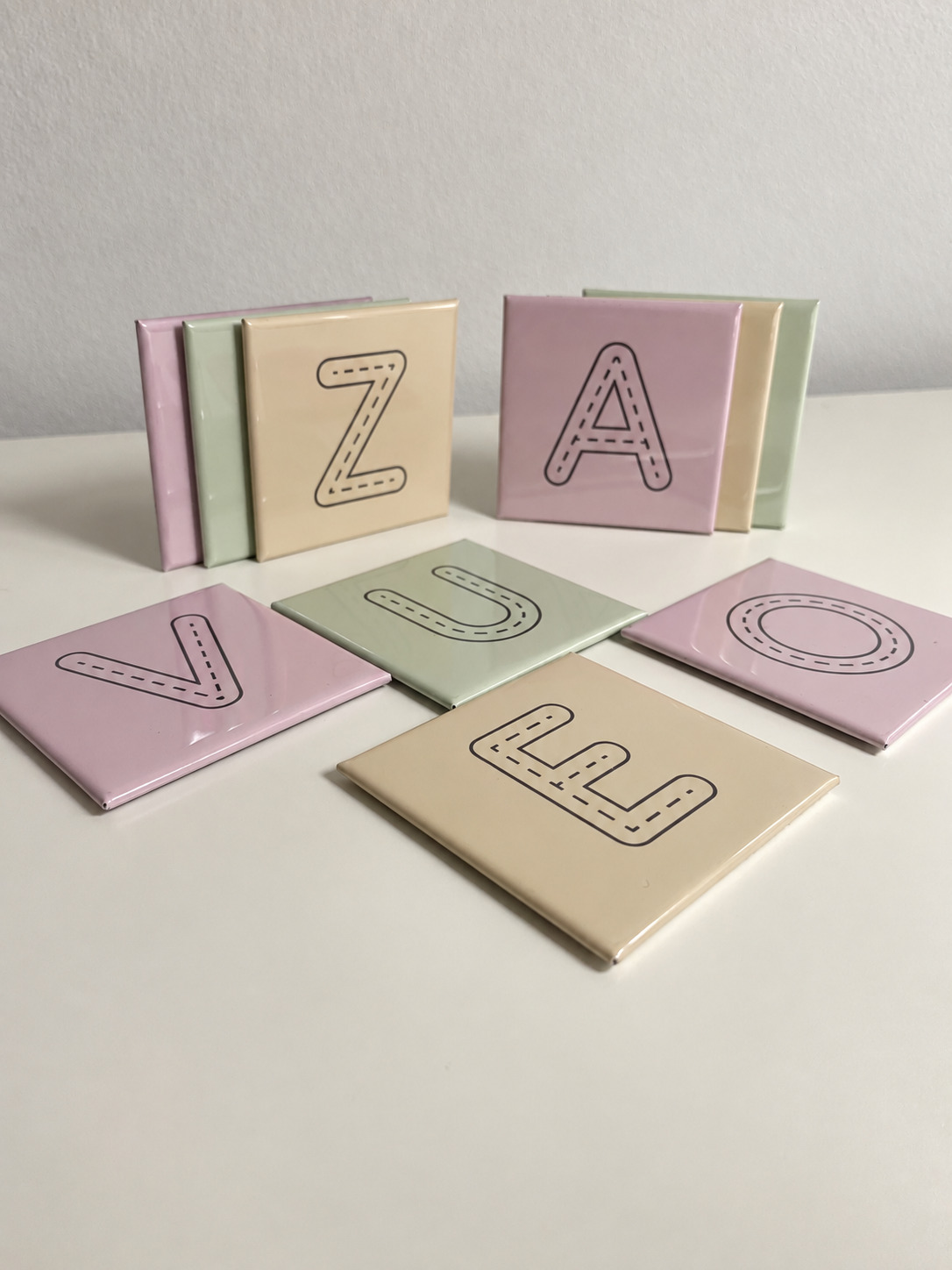 Tracing collection letter magnets pack